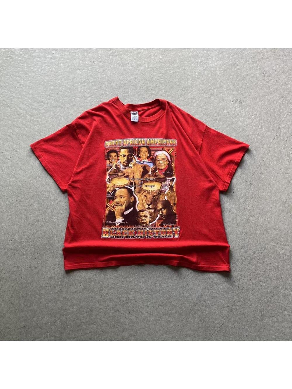 Vintage Y2K Black History Double Sided Rap T-Shirt